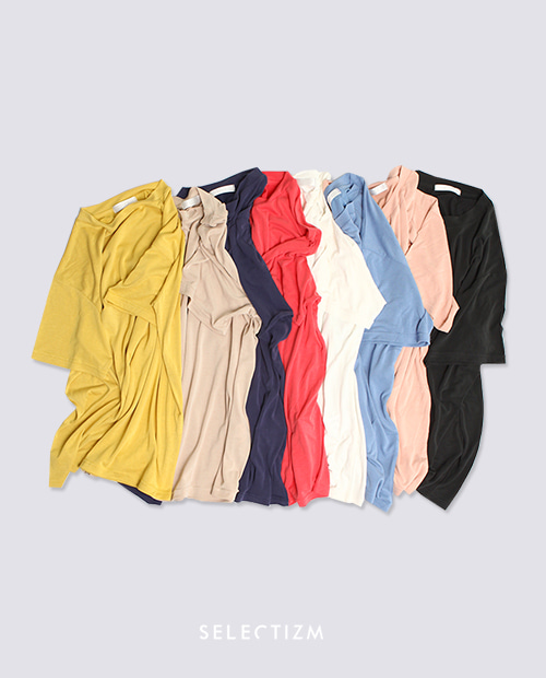 LOOSE FIT SLEEVE T-SHIRT / 8COLOR